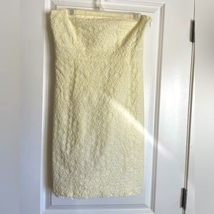 Merona Light Yellow Strapless Dress, Size 10